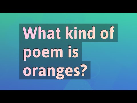 What type of poem is oranges?