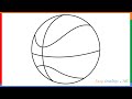 How to draw a Basketball step by step for beginners