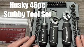 Husky Stubby Ratchet, Socket and Screwdriver Set 46pc.