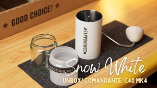 Unbox เครื่องบด Comandante C40 MK4 สีใหม่ Snow White