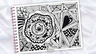 How To Draw Zentangle Pattern For Beginners |Easy Zentangle Art |Easy Doodle Art | Zen-doodle