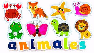 Vocabulario para niños pequeños. ¡Aprendamos los nombres de los animales! ¡Números del 1 al 10!