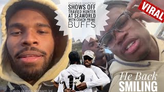 Shedeur Sanders SHOWS OFF Travis Hunter At SEAWORLD With Coach Prime Buffs HERE IT IS 🤯