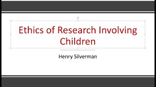 Ethics of Children Research