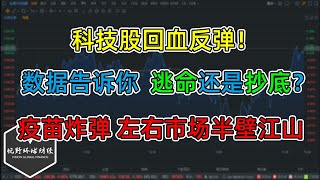 美股 科技股回血反弹！数据告诉你，你逃命还是抄底？疫苗炸弹左右美股半壁江山！CC字幕