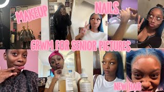 HIGH SCHOOL DAIRIES: GRWM For Senior Pictures ( chitchat, Hair, +more)