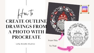 How to turn AI photos into Line Drawings & Coloring Book pages with Procreate | Easy Step by Step