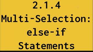 else-if Statements (Java) - AP Computer Science A