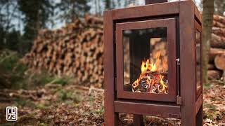 RB73 Quaruba Outdoor Stove Fire | CorTen Steel | Wood Burning