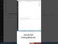 JavaScript String Methods: #javascript #javascriptintelugu  #btech #javascripttutorial #codingtips
