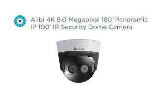 Alibi 4K 8.0 Megapixel 180˚Panoramic IP 100’ IR Security Dome Camera