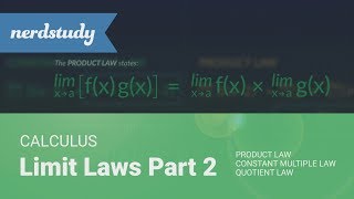 Limit Laws | Pt.2 (Product Law, Constant Multiple Law, Quotient Law)- Nerdstudy