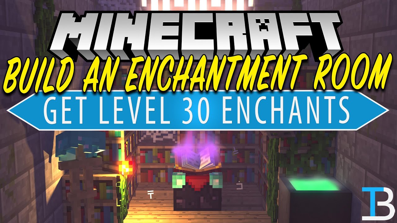 How To Build An Enchantment Room In Minecraft 1.14.4 - YouTube