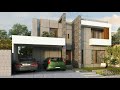 modern doble floor house 1100 sft for 11 lakh elevation interiors