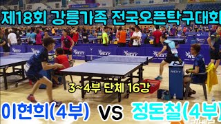 [2019강릉가족배] 오픈3~4부 단체 16강 이현희(4부) vs 정돈철(4부)