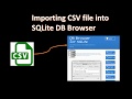 Importing CSV file to SQLite DB Browser