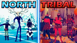 FAR NORTH vs TRIBAL WARRIORS - Totally Accurate Battle Simulator | TABS