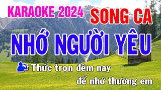 Nhớ Người Yêu Karaoke Song Ca Nhạc Sống - Phối Mới Dễ Hát - Nhật Nguyễn