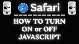 How to Turn On or Off JavaScript in the Safari browser using an iPhone | iOS Tutorial
