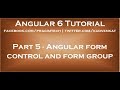 Angular form control and form group