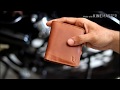 FOXHACKLE- Slim Leather Wallet- Note Sleeve Mens Minimalist Handmade Wallet