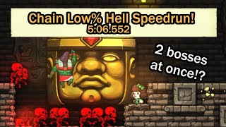 Conquering Spelunky's HARDEST SPEEDRUN! (Chain Low% Hell)