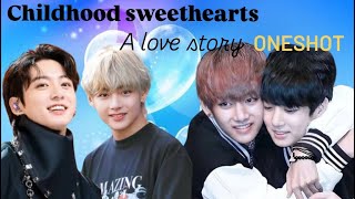 Childhood sweethearts : A love story Taekook Oneshot love story Taekook Hindi dubbed