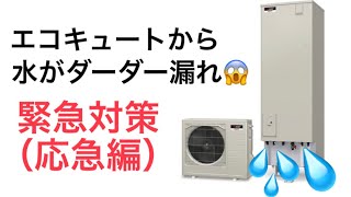 エコキュートから水漏れ→（元栓閉め）