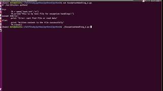 python2 Exception Handling try except IOError