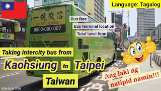 Travelling by bus from Kaohsiung to Taipei, Taiwan - way cheaper than taking the high speed rail