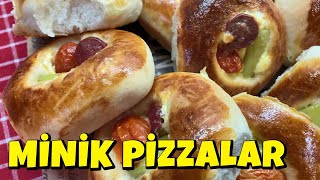 BU MİNİK PİZZALAR ÇAY SAATİNİZİ ÇOK RENKLENDİRECEK 😋 HEM LEZZETLİ HEM DE ÇOK GÖSTERİŞLİ 💯