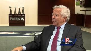 Patriots owner Robert Kraft discusses charity, Super Bowl and superstition