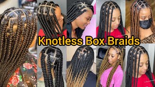 Classic Knotless Box Braids Hairstyles | Medium Box Braids | Braids for Ladies