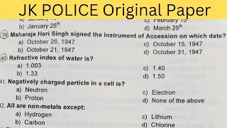 Jk Police border battalion 02 Original Paper.  jkp constable classes #policeexam #jkpconstable