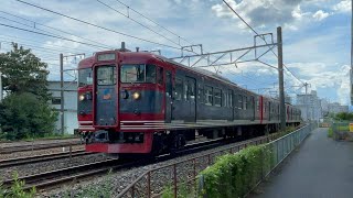 現在減りつつある菱形パンタグラフのしなの鉄道115系S11編成高速通過、長野総合車両センター