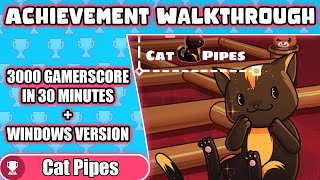 Cat Pipes Complete Walkthrough - Follow along guide for 3000 Gamerscore in 20 Minutes!