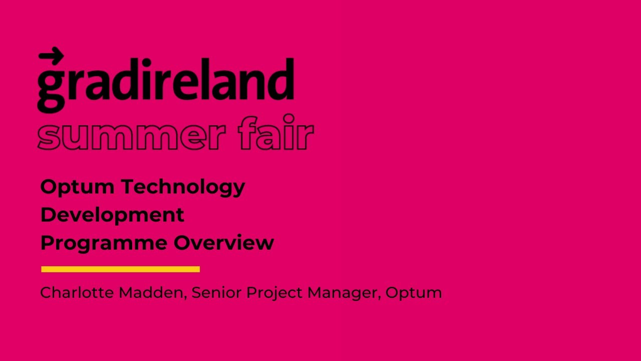 Optum Technology Development Programme Overview Youtube