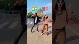 Who did best ? 😁 India 🇮🇳 vs America 🇺🇸 Tum Tum dance step #dushyantkukreja #shorts