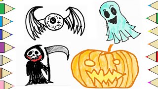 Easy Halloween Drawing Collection 🎃 | Simple Spooky Art for Beginners