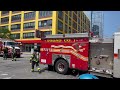 fdny haz mat fuel spill responses x2 in manhattan — rare special unit catches with lights and sirens