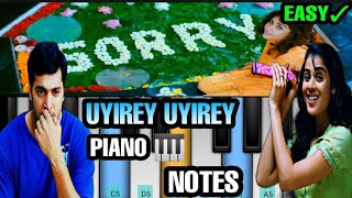 Uyirey Uyirey Piriyaadhey - Piano Cover with NOTES | Santhosh Subramaniam | EASY Keyboard Tutorial