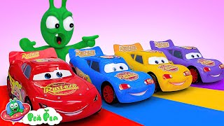 PeaPea Joins in Racing Cars Challenge - Funny Cartoon for Kids