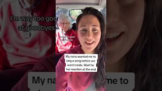 🎙️Nana reacting to my singing🚗 #reactionvideo #singing #sing #samsmith #singer #toogoodatgoodbyes