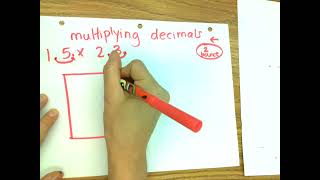 Multiplying Decimals by Decimals Using Box Method (Partial Paroducts)