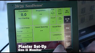 Precision Planting 20/20 Gen 2 Monitor - Planter Setup