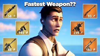 Which Weapon is the Fastest for Eliminating a Loot Shark? Midas' Revenge | Fortnite Experiments