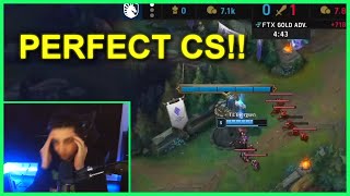 Perfect farming under tower ft. Bjergsen