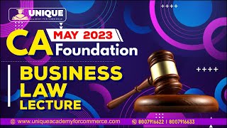 CA Foundation | Business Law | Lecture 2 | For May 2023