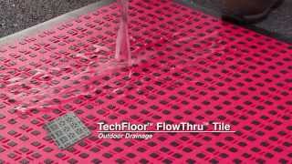 TechFloor™ Premium FlowThru™ Floor Tiles with TractionSquares™