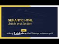 Crushing Codecademy PRO WEB DEVELOPMENT career path Challenge - Article and Section